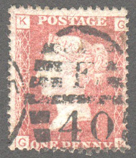 Great Britain Scott 33 Used Plate 190 - GK (2) - Click Image to Close